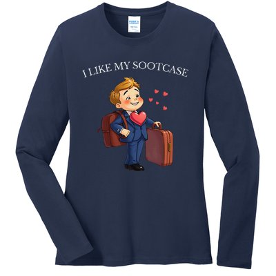 Funny I Like My Suitcase Trump Meme Ladies Long Sleeve Shirt