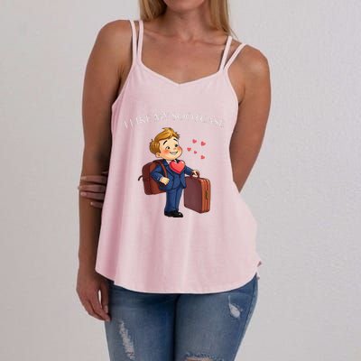 Funny I Like My Suitcase Trump Meme Women's Strappy Tank