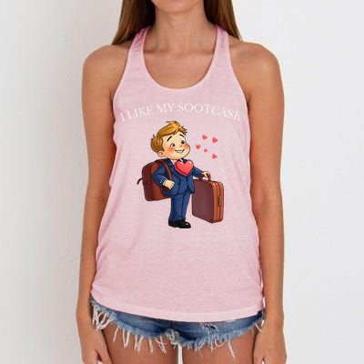 Funny I Like My Suitcase Trump Meme Women's Knotted Racerback Tank