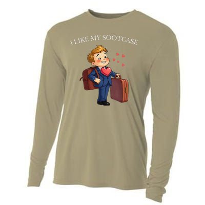 Funny I Like My Suitcase Trump Meme Cooling Performance Long Sleeve Crew