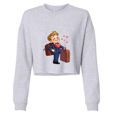 Funny I Like My Suitcase Trump Meme Cropped Pullover Crew