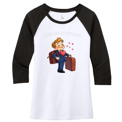 Funny I Like My Suitcase Trump Meme Women's Tri-Blend 3/4-Sleeve Raglan Shirt