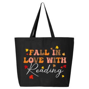 Fall In Love With Reading Fall Leaves Autumn Thanksgiving  25L Jumbo Tote