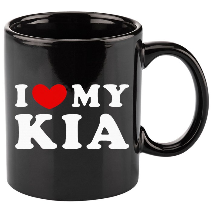 Funny I Love My Kia I Heart My Kia 11oz C Handle Ceramic Mug