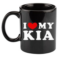 Funny I Love My Kia I Heart My Kia 11oz C Handle Ceramic Mug