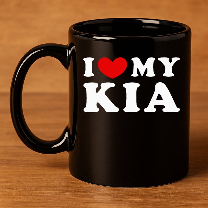 Funny I Love My Kia I Heart My Kia 11oz C Handle Ceramic Mug