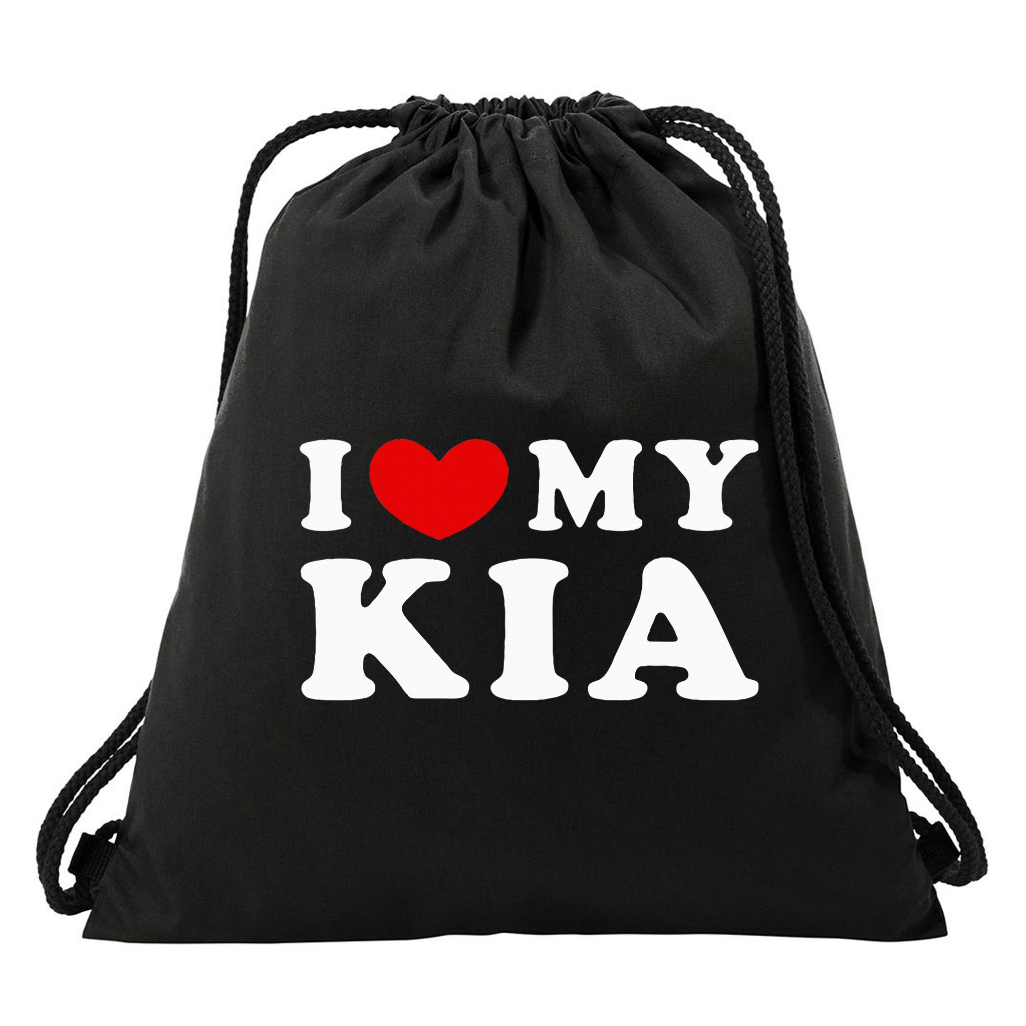 Funny I Love My Kia I Heart My Kia Drawstring Bag