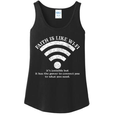 Faith Is Like Wifi God Jesus Religious Christian Ladies Essential Tank