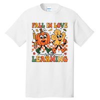 Fall In Love With Learning Thanksgiving Teacher Student Tall T-Shirt