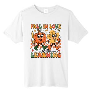 Fall In Love With Learning Thanksgiving Teacher Student Tall Fusion ChromaSoft Performance T-Shirt