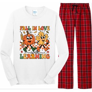 Fall In Love With Learning Thanksgiving Teacher Student Long Sleeve Pajama Set