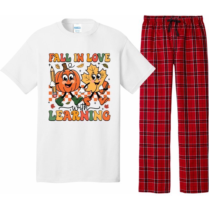 Fall In Love With Learning Thanksgiving Teacher Student Pajama Set