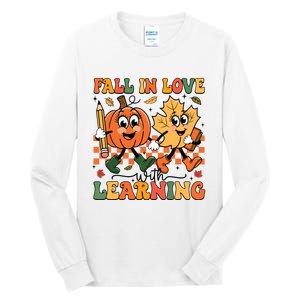 Fall In Love With Learning Thanksgiving Teacher Student Tall Long Sleeve T-Shirt