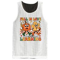 Fall In Love With Learning Thanksgiving Teacher Student Mesh Reversible Basketball Jersey Tank