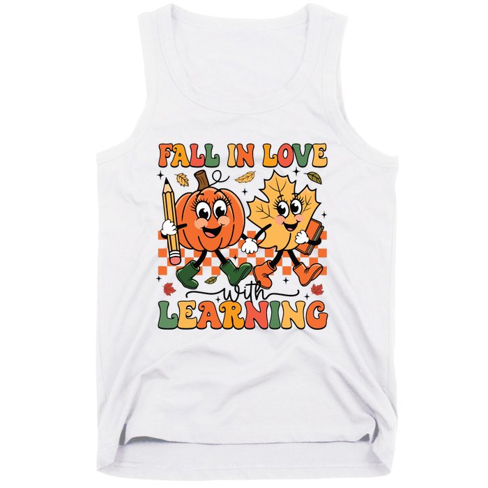 Fall In Love With Learning Thanksgiving Teacher Student Tank Top