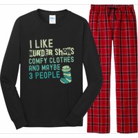 Funny I Like Murder Shows Comfy Clothes And Maybe 3 People Long Sleeve Pajama Set