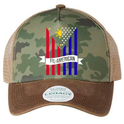 FillAmerican Filipino Philippines USA Flag Legacy Tie Dye Trucker Hat