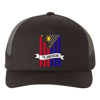 FillAmerican Filipino Philippines USA Flag Yupoong Adult 5-Panel Trucker Hat