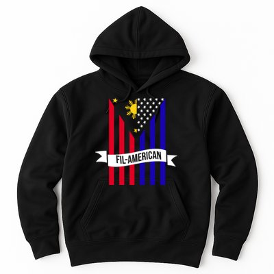 FillAmerican Filipino Philippines USA Flag Hoodie