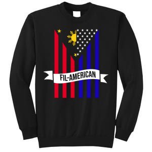 FillAmerican Filipino Philippines USA Flag Sweatshirt