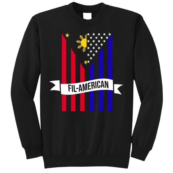 FillAmerican Filipino Philippines USA Flag Sweatshirt