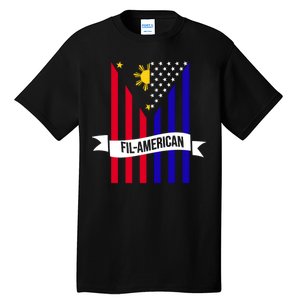 FillAmerican Filipino Philippines USA Flag Tall T-Shirt