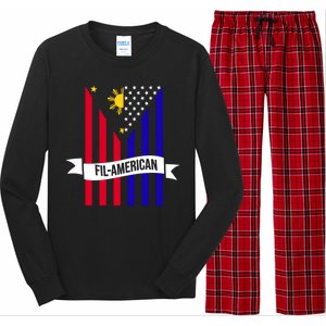 FillAmerican Filipino Philippines USA Flag Long Sleeve Pajama Set