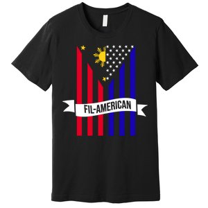 FillAmerican Filipino Philippines USA Flag Premium T-Shirt