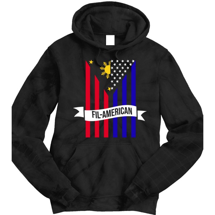 FillAmerican Filipino Philippines USA Flag Tie Dye Hoodie