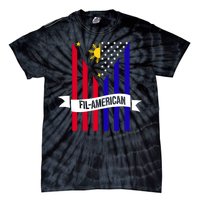 FillAmerican Filipino Philippines USA Flag Tie-Dye T-Shirt