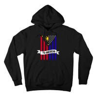 FillAmerican Filipino Philippines USA Flag Tall Hoodie