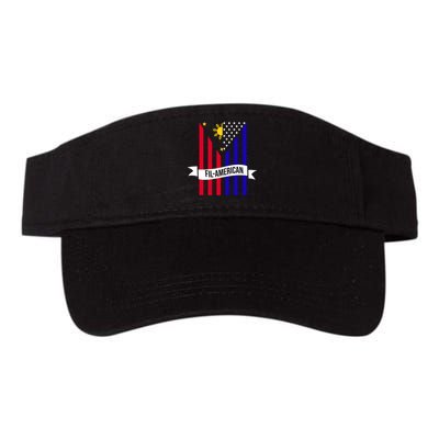 FillAmerican Filipino Philippines USA Flag Valucap Bio-Washed Visor