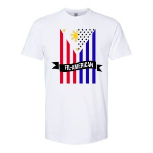 FillAmerican Filipino Philippines USA Flag Softstyle CVC T-Shirt