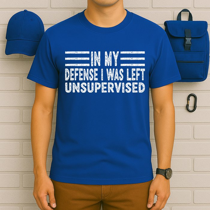 Funny In my defense i was left unsupervised Retro T-Shirt