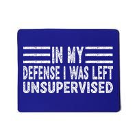 Funny In my defense i was left unsupervised Retro Mousepad