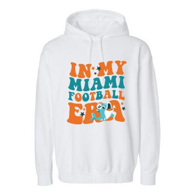 Football In My Miami Football Era Garment-Dyed Fleece Hoodie