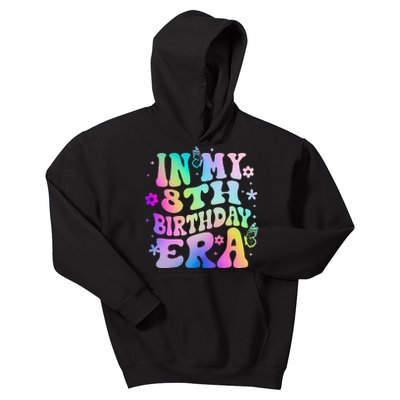 Funny In My 8th Birthday Era 8 Years Birthday Kids Hoodie