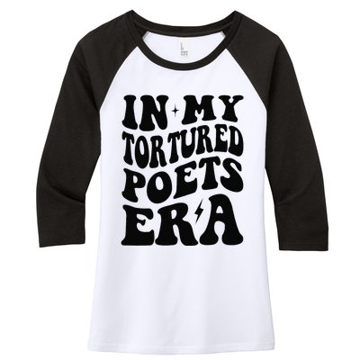 Funny In My Tortured Era In My Poet Era Gift Women's Tri-Blend 3/4-Sleeve Raglan Shirt