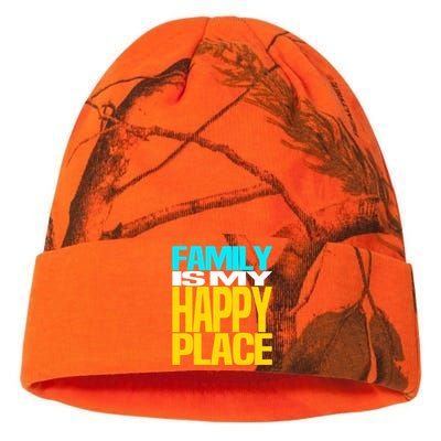 Family Is My Happy Place Mom Dad Cute Gift Kati Licensed 12" Camo Beanie