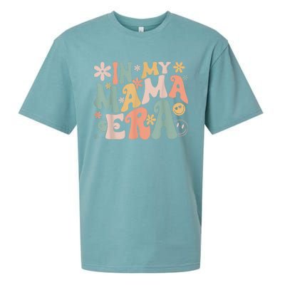 Funny In My Mama Era Lover Groovy Retro Mom Mothers Day Sueded Cloud Jersey T-Shirt