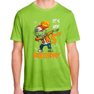 Funny Its My 5th Birthday Dabbing Zombie Halloween Costume Adult ChromaSoft Performance T-Shirt