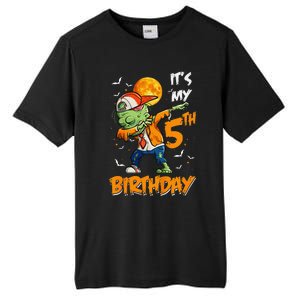 Funny Its My 5th Birthday Dabbing Zombie Halloween Costume Tall Fusion ChromaSoft Performance T-Shirt