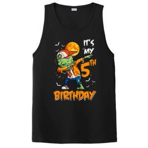 Funny Its My 5th Birthday Dabbing Zombie Halloween Costume PosiCharge Competitor Tank