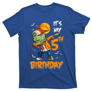 Funny Its My 5th Birthday Dabbing Zombie Halloween Costume T-Shirt