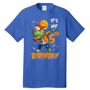 Funny Its My 5th Birthday Dabbing Zombie Halloween Costume Tall T-Shirt