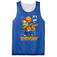 Funny Its My 5th Birthday Dabbing Zombie Halloween Costume Mesh Reversible Basketball Jersey Tank