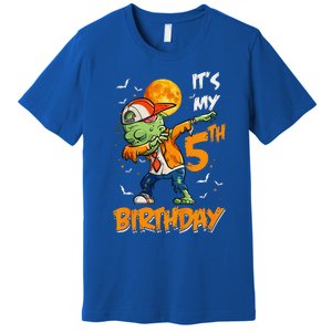 Funny Its My 5th Birthday Dabbing Zombie Halloween Costume Premium T-Shirt