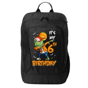 Funny Its My 6th Birthday Dabbing Zombie Halloween Costume City Backpack