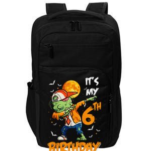 Funny Its My 6th Birthday Dabbing Zombie Halloween Costume Impact Tech Backpack