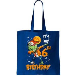 Funny Its My 6th Birthday Dabbing Zombie Halloween Costume Tote Bag